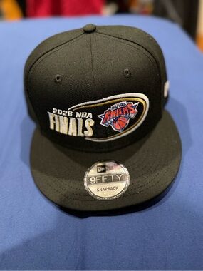 New Era 2025 knicks NBA Finals Black 9FIFTY Snapback Hat